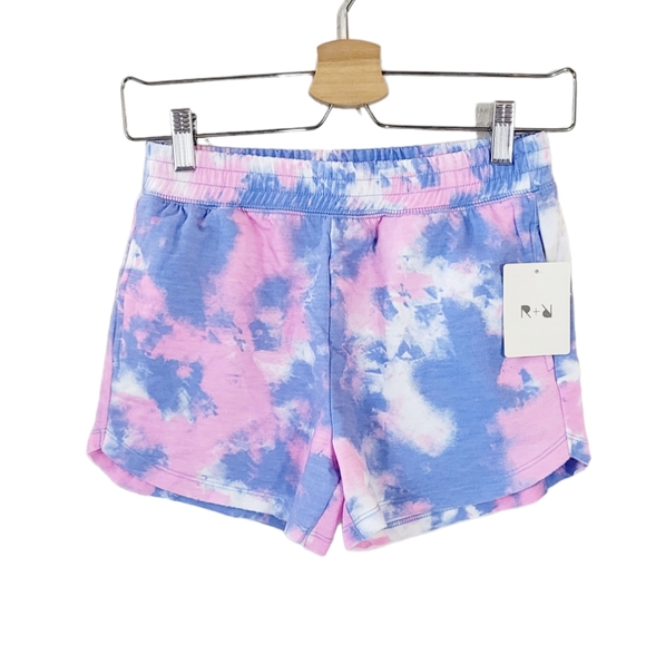 RUMI + RYDER Blue Pink Tie Dye Shorts Size L (12-14) - Picture 1 of 14